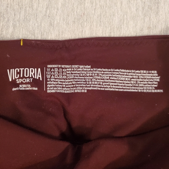 Victoria's Secret VSX Sport | Burgundy Knockout Tight Leggings - Picture 3 of 5